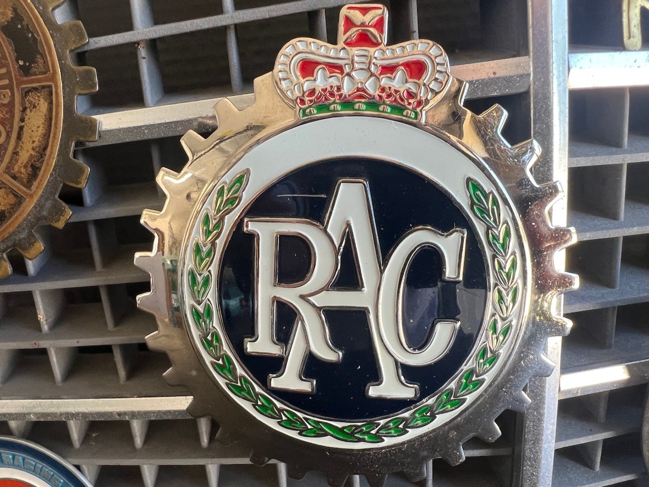 Insigne De Calandre Avant – Oxford Motor Club – Vintage émail Laiton – Neuf