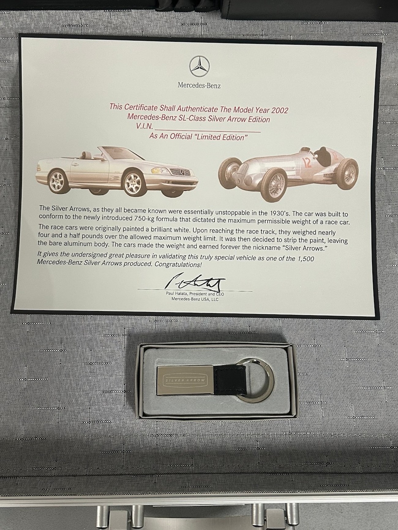 NO RESERVE: R129 SL Silver Arrow Aluminum Briefcase For Sale | The