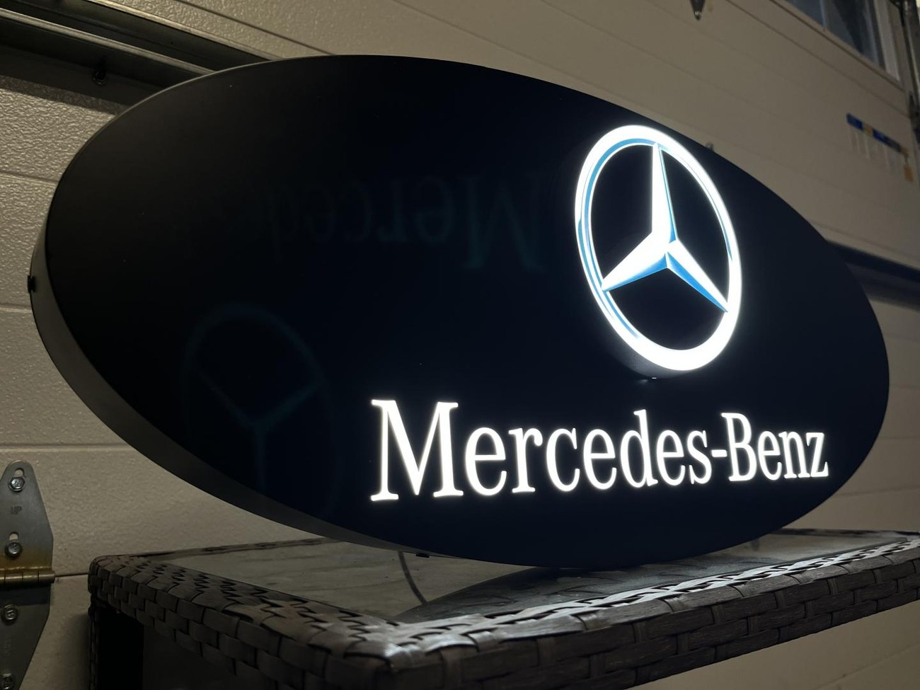 NO RESERVE: Original Mercedes-Benz Promotional Illuminated Sign For ...