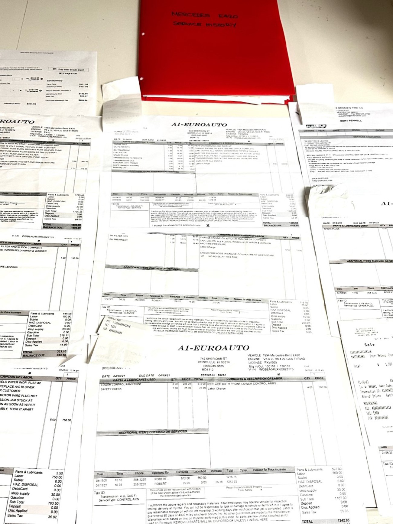Invoice 420 1994 Mercedes-Benz E420 For Sale | The MB Market
