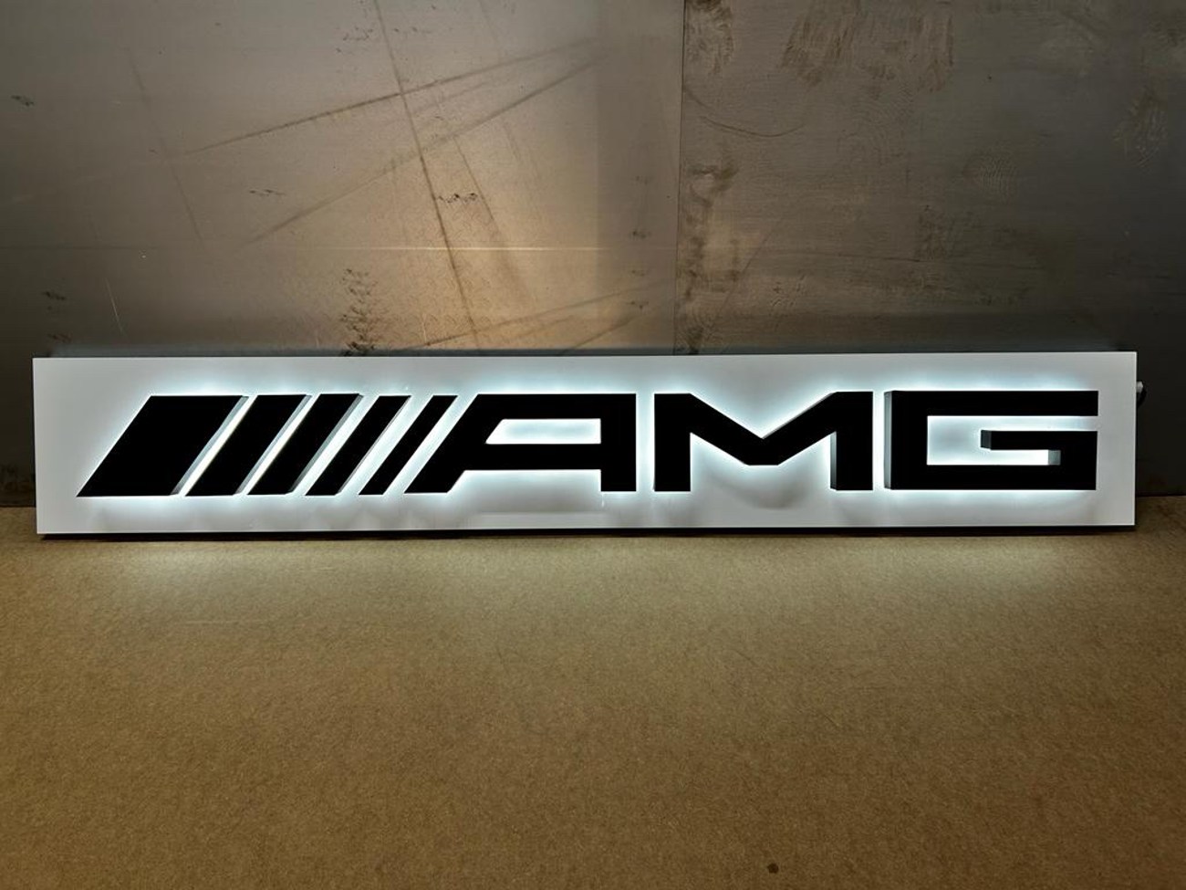 190cm x 30cm AMG Illuminated Dealer Sign For Sale | The MB Market