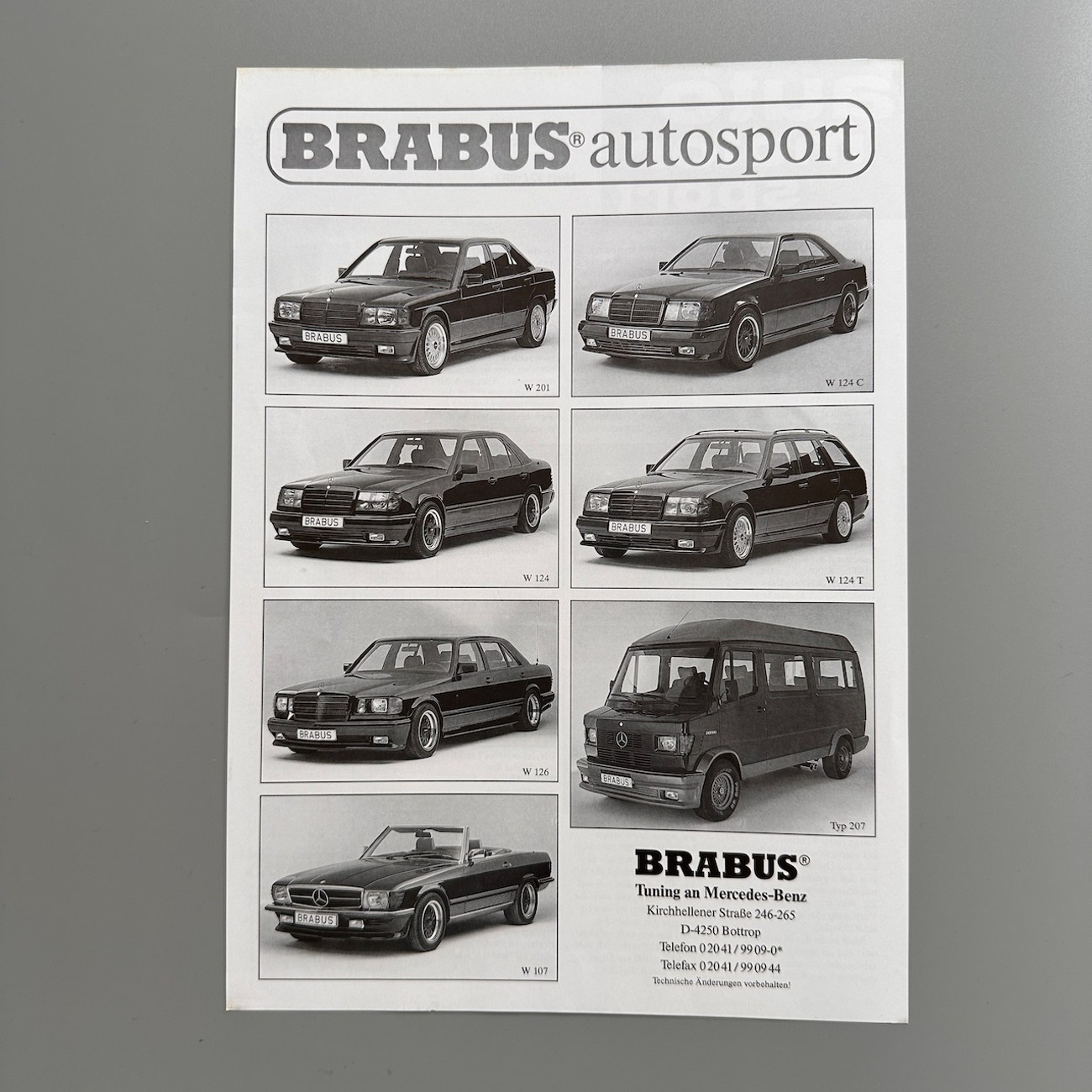 Collection of Classic BRABUS Sales Brochures & Press Releases For Sale ...