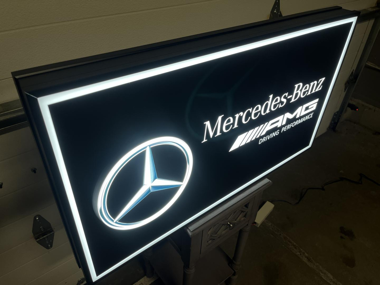 NO RESERVE: Original Mercedes-Benz AMG Promotional Illuminated Sign For ...