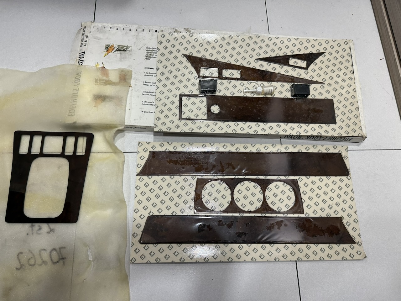 NO RESERVE: New Old Stock W201 Edelholz Royal Wood Kit For Sale